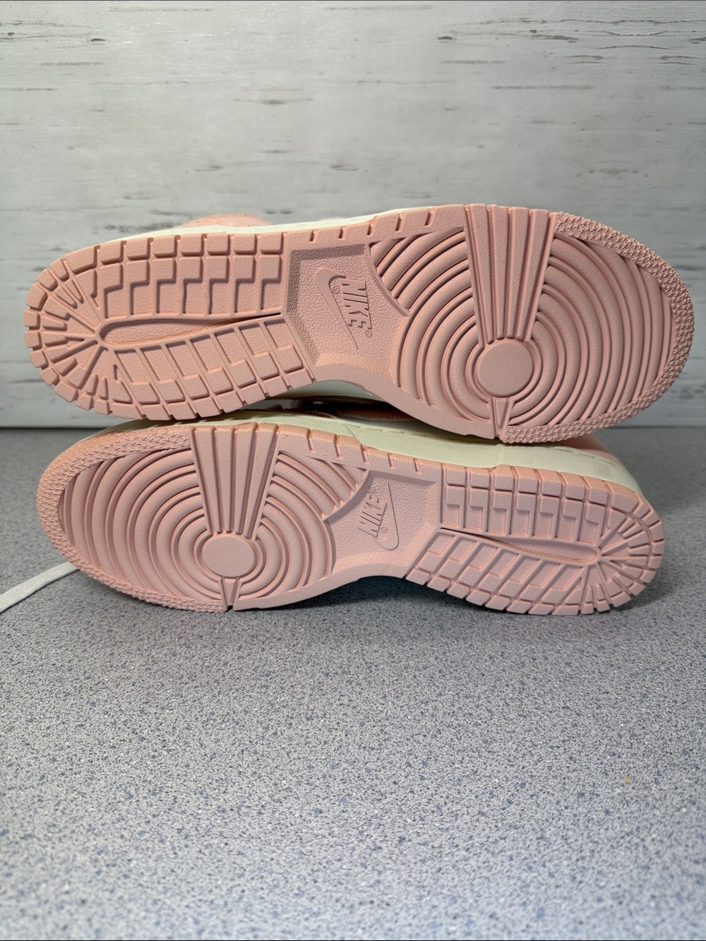 Nike Women's High-Top Sneakers in Peach and White - Picture 8 of 10